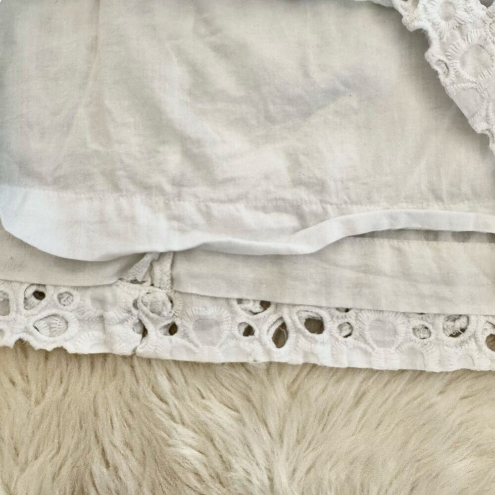 Tori Richard White Eyelet Open Back Halter Mini Dress 0 - Picture 2 of 7